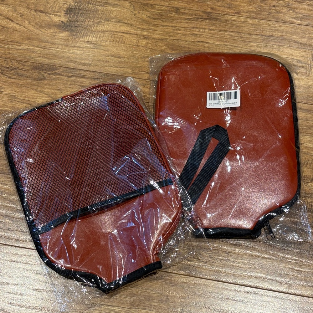 TAANK Pickleball Paddle Cover with Carrying Strap faux Leather set of 2